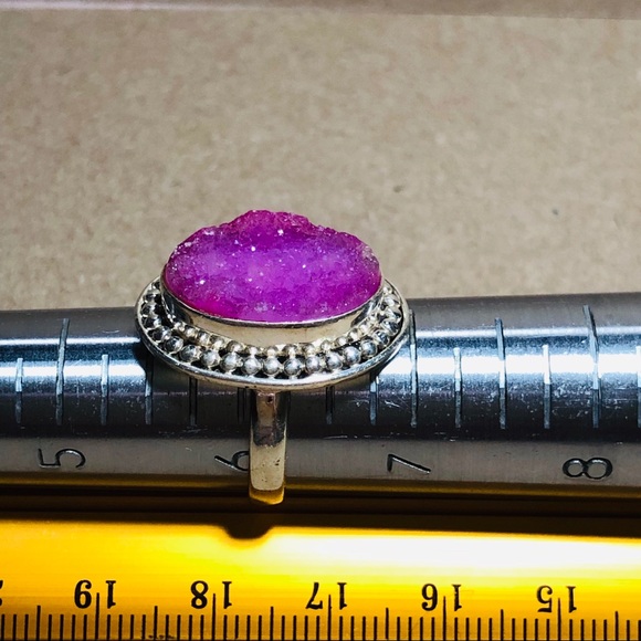 Pink Druzy Ring - Picture 7 of 7